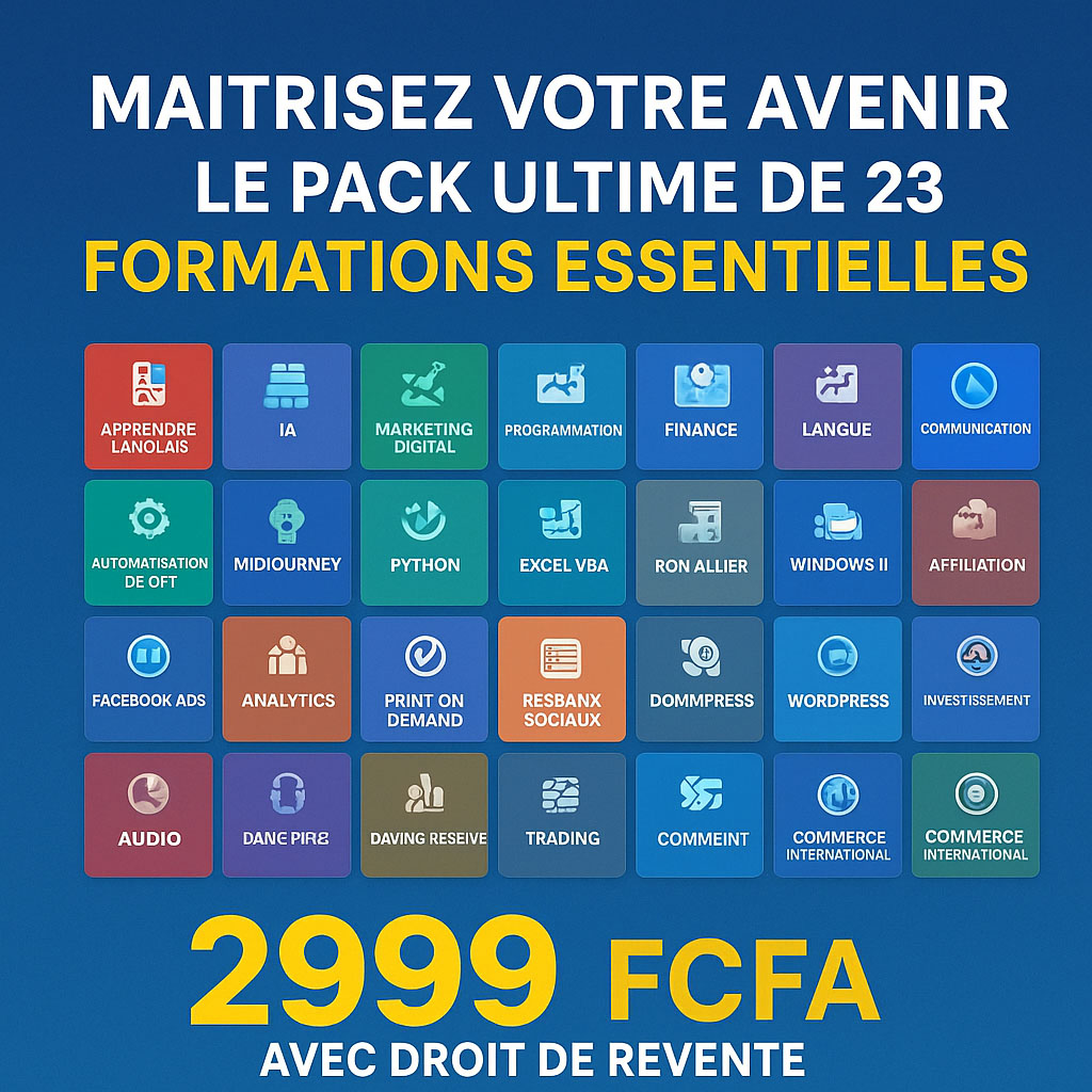 Image Pack Ultime de 23 Formations Essentielles pour transformer votre vie