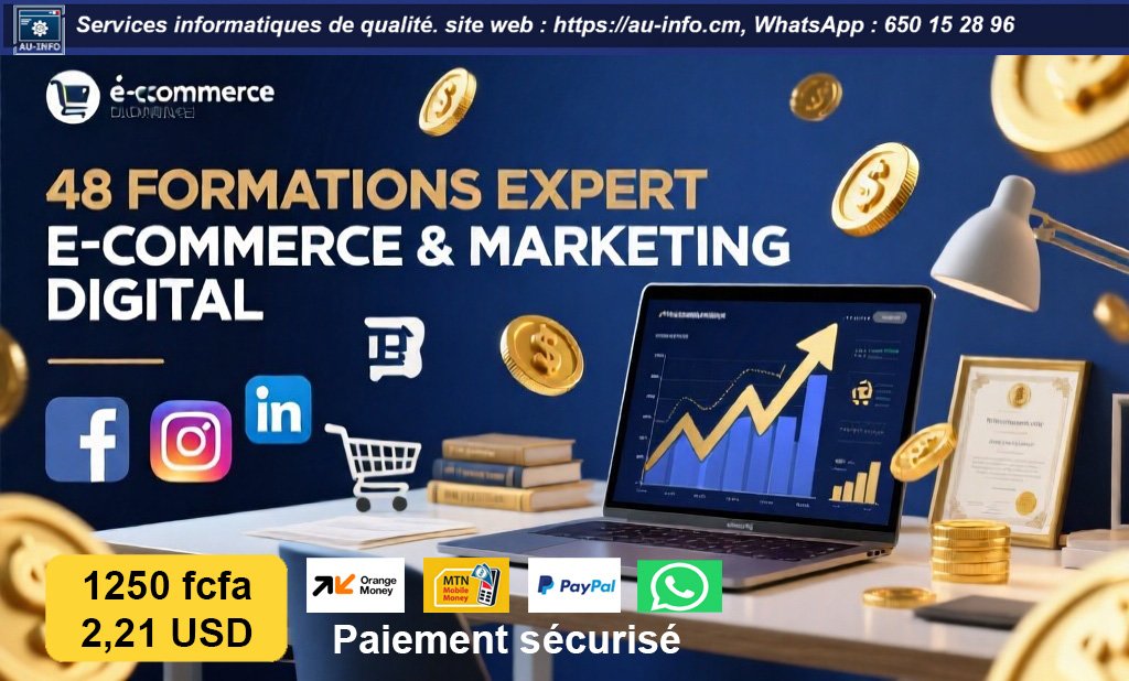 Image Pack E-Commerce & Marketing Digital - 48 Formations d'Expert